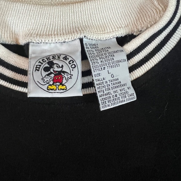 Vintage Disney Black and White Mickey Mouse Crewneck Size Large - Picture 4 of 12